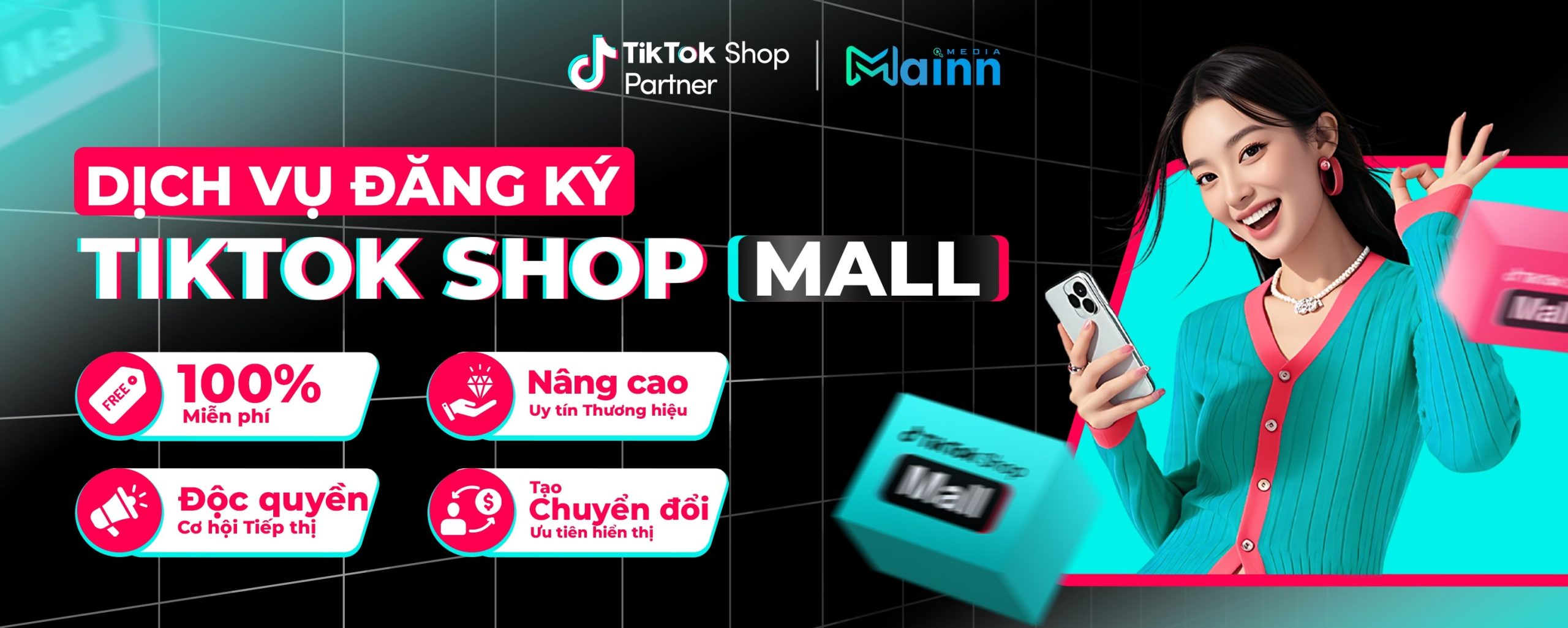 Banner Dịch Vụ Lên Mall Tiktok Shop Desktop