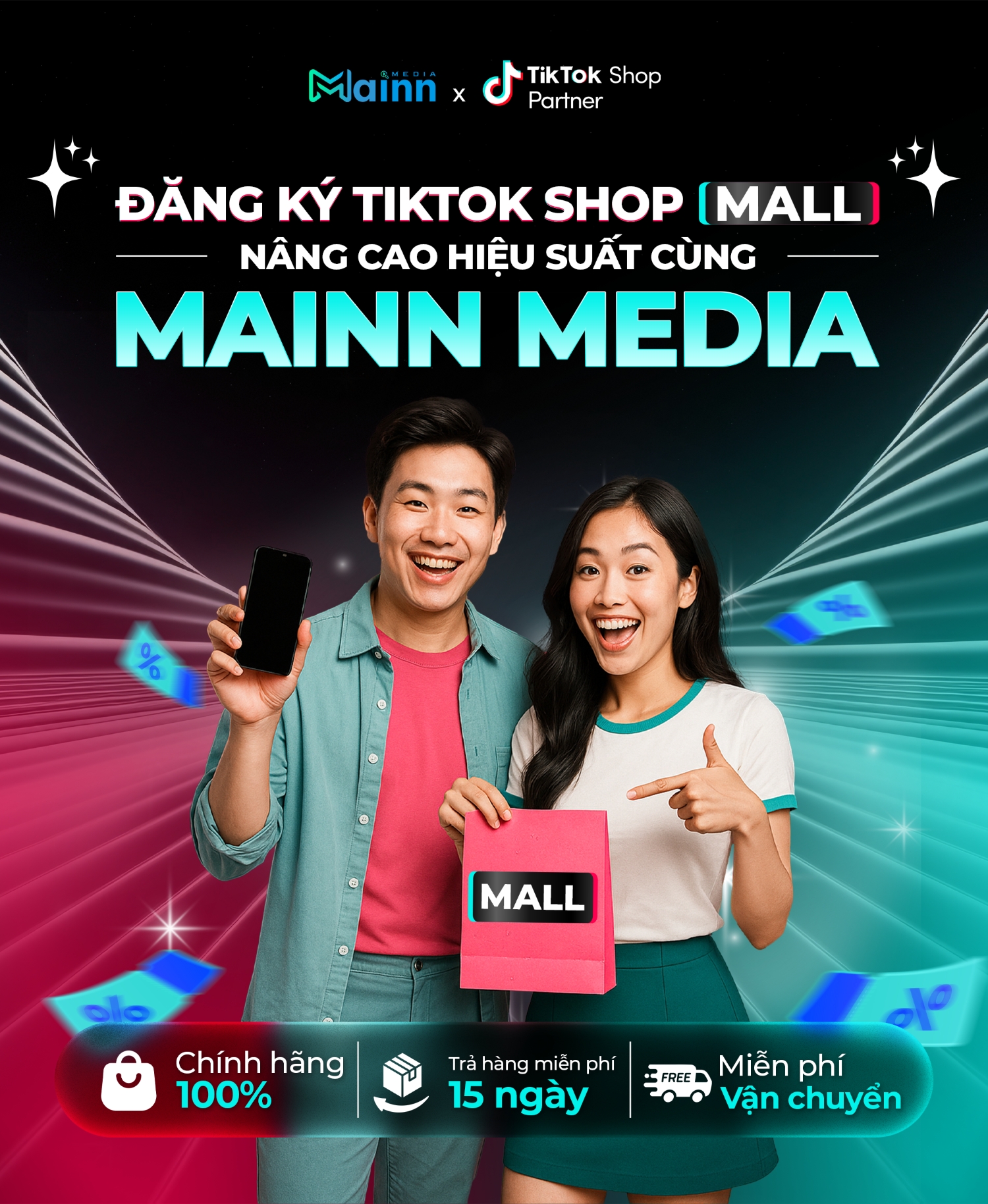 Lên Mall cho tài khoản Tiktok Shop